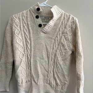 Cherokee Cream Knit Sweater with Button Accents